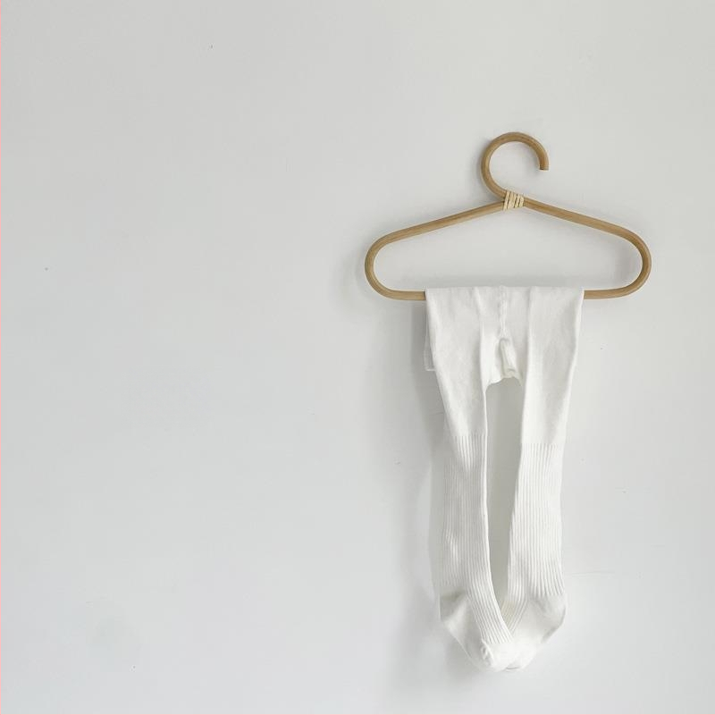 Bērnu zeķbikses meitenēm no kokvilnas ar divu adatu adījumu, elpojošas, vienkrāsainas, pavasaris-rudens