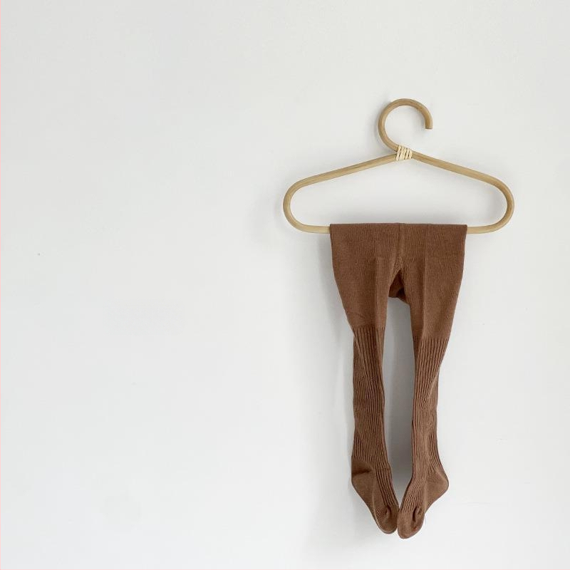 Bērnu zeķbikses meitenēm no kokvilnas ar divu adatu adījumu, elpojošas, vienkrāsainas, pavasaris-rudens