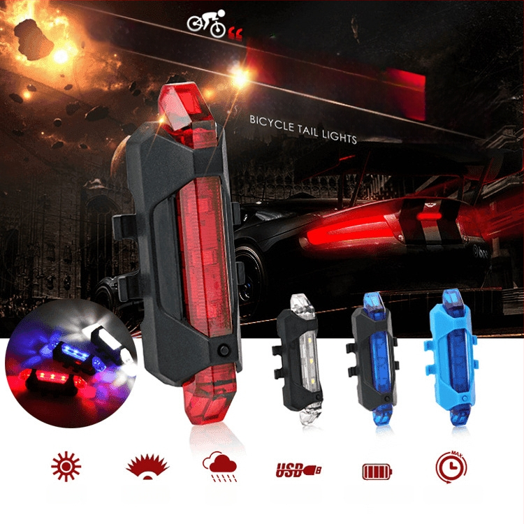 LED galinis žibintas dviraciui – naktinei važiavimui su kalnų dviračiu (Prekės ženklas: Friendly; Skirta dviračiui; Medžiaga: Kita)