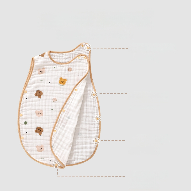 Soft Yun Kūdikio be rankovių miego maišas iš medvilnės vasariškai lengvas anti-kick