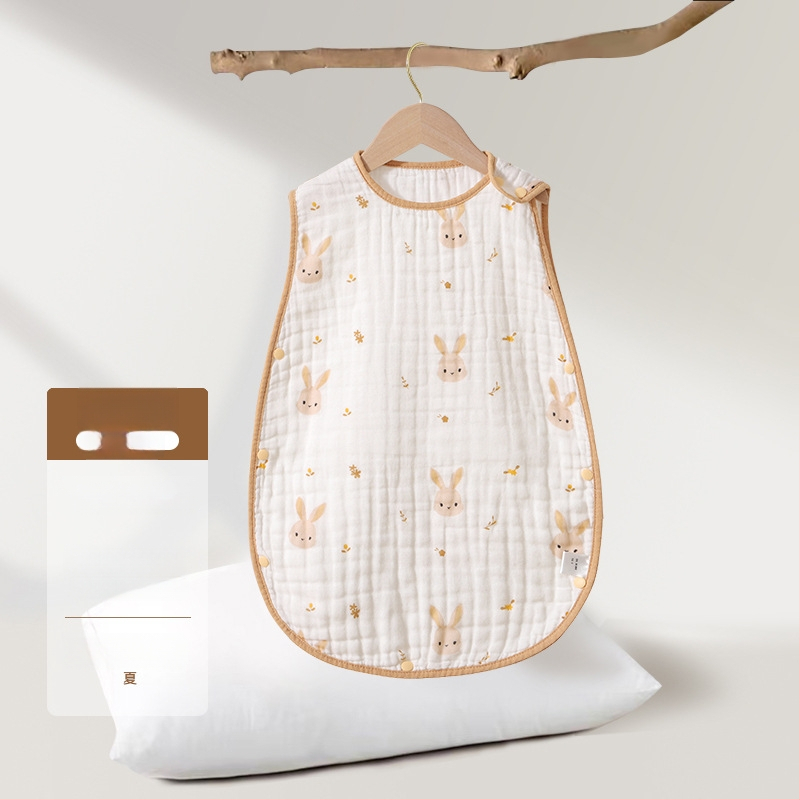 Soft Yun Kūdikio be rankovių miego maišas iš medvilnės vasariškai lengvas anti-kick