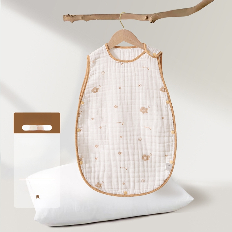 Soft Yun Kūdikio be rankovių miego maišas iš medvilnės vasariškai lengvas anti-kick