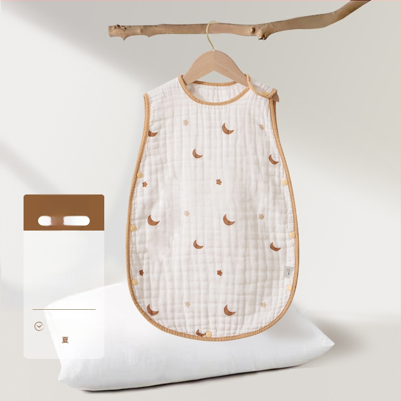 Soft Yun Kūdikio be rankovių miego maišas iš medvilnės vasariškai lengvas anti-kick