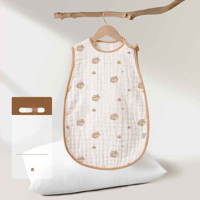 Soft Yun Kūdikio be rankovių miego maišas iš medvilnės vasariškai lengvas anti-kick
