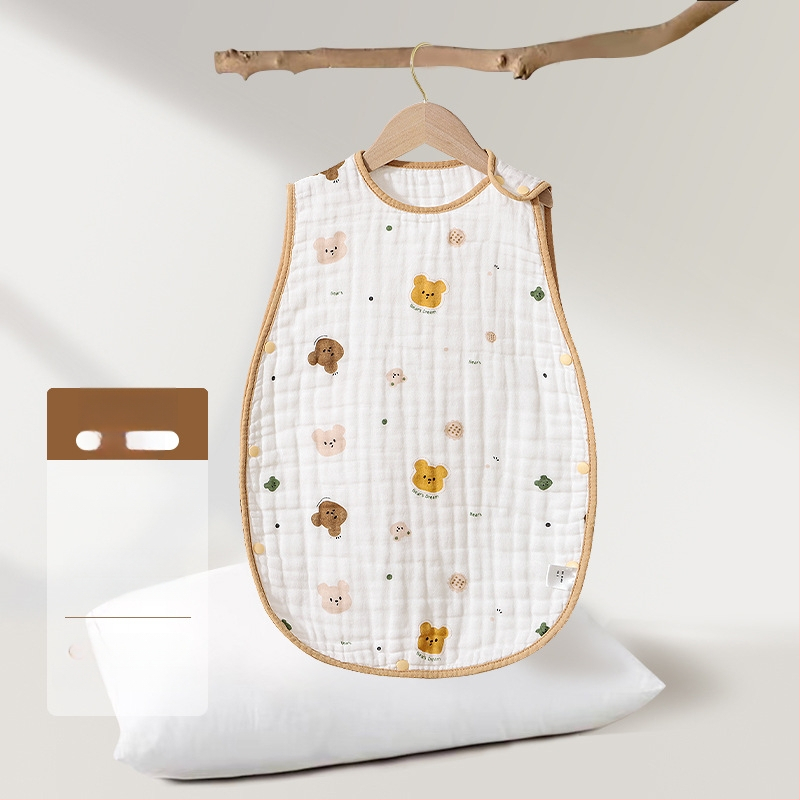 Soft Yun Kūdikio be rankovių miego maišas iš medvilnės vasariškai lengvas anti-kick