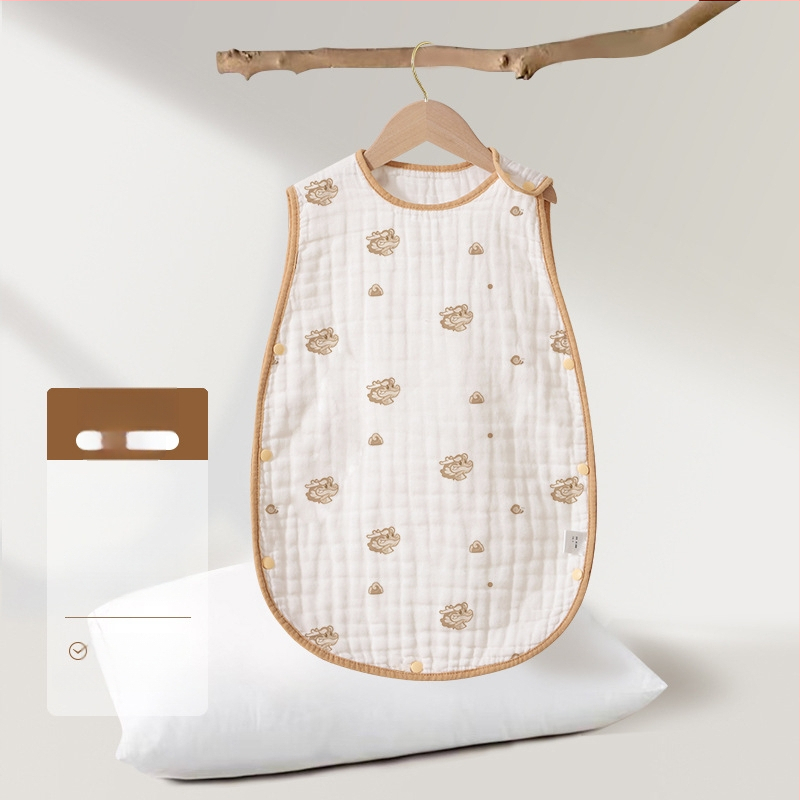 Soft Yun Kūdikio be rankovių miego maišas iš medvilnės vasariškai lengvas anti-kick