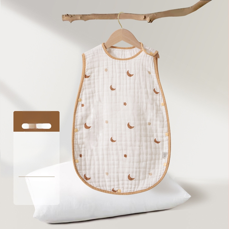 Soft Yun Kūdikio be rankovių miego maišas iš medvilnės vasariškai lengvas anti-kick