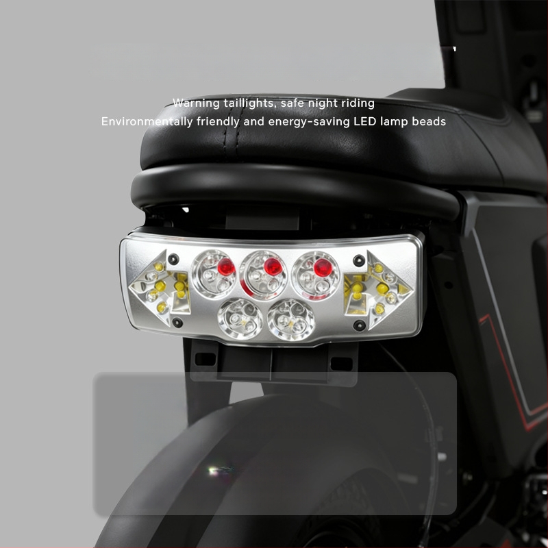 Elektrinio dviračio LED 2-in-1 galinis žibintas su posūkiu – 3W, 36–72V, modelis D-03A, tarnavimo laikas 30 000 valandų