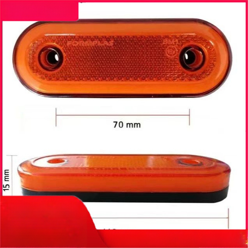 LED galinis žibintas kemperiui su dviejų krypčių šviesos vadovu krašte (24V, medžiaga: geležies plokštė ir inžineriniai plastikai, modelis: dviejų krypčių šviesos vadovas krašte)