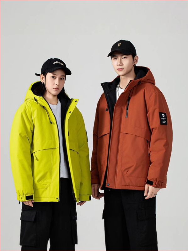 Pánska kapucňová hrubá polyestrová bunda so zapínaním na zips, 100% polyester, jeseň 2025, každodenný mladistvý štýl