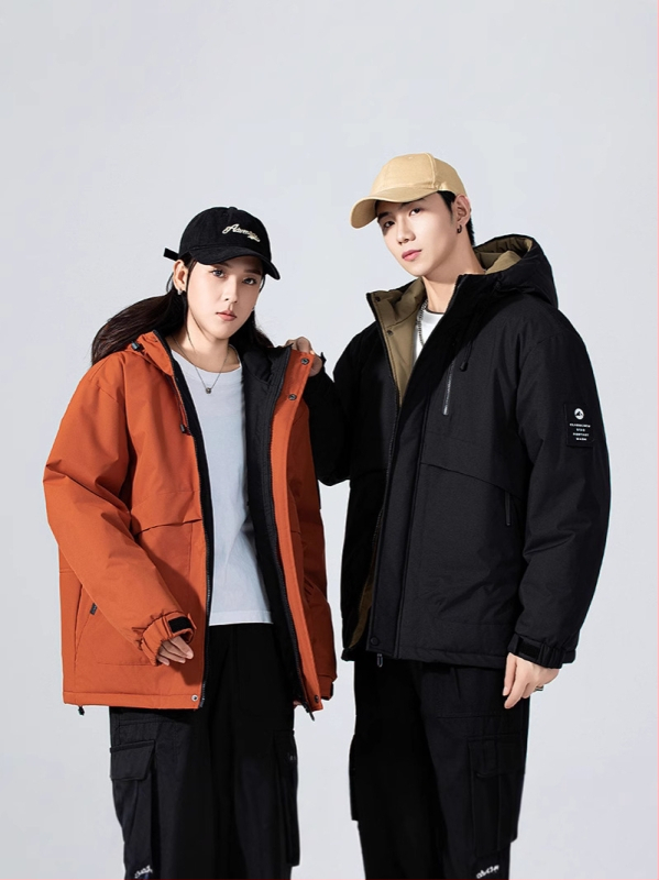 Pánska kapucňová hrubá polyestrová bunda so zapínaním na zips, 100% polyester, jeseň 2025, každodenný mladistvý štýl