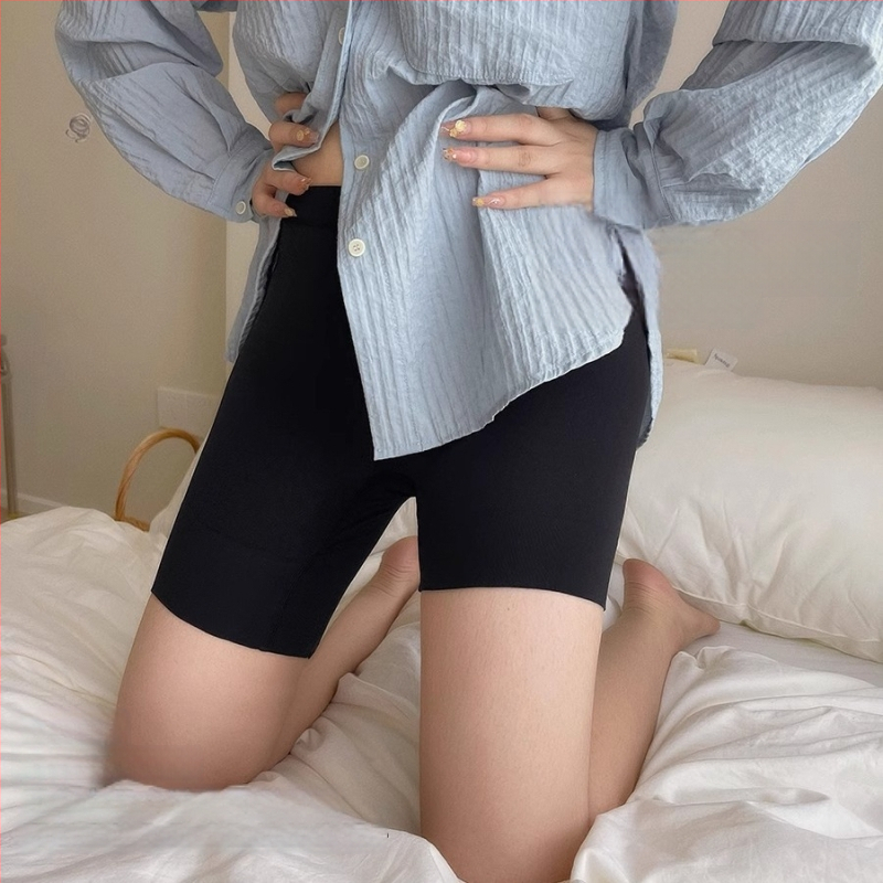 Moterų saugos kelnaitės su aukštu juosmeniu, be siūlių, anti-ekspozicija, nailonas, vienoje dalyje leggings ir šortai