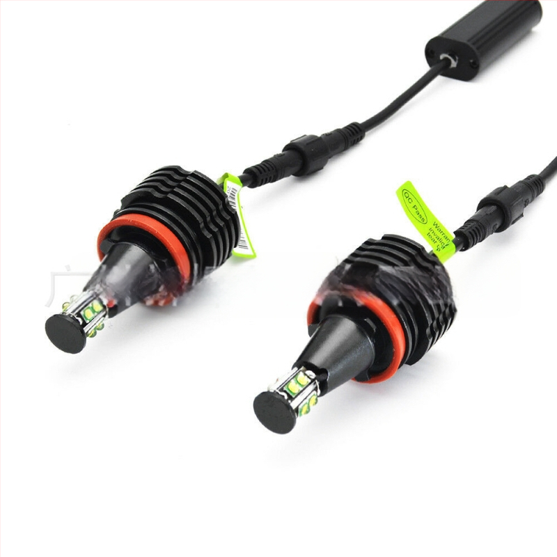 H8 LED Angel Eyes esilaternamoodul - 80W, 1200 lm, 12V, alumiiniumist korpus, 8x3030 LED, BMW E91/E92/E93 ja X5/X6