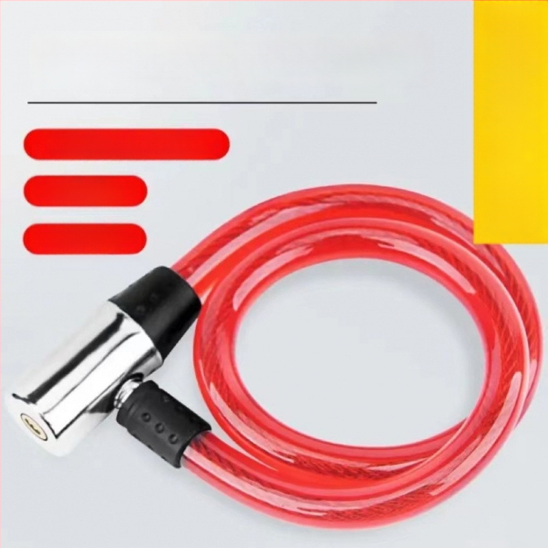 Daugiafunkcinis plieno kabelinis užraktas dviratėms, elektromobiliams ir namų durims, apsauga nuo pjaustymo ir vagystės.