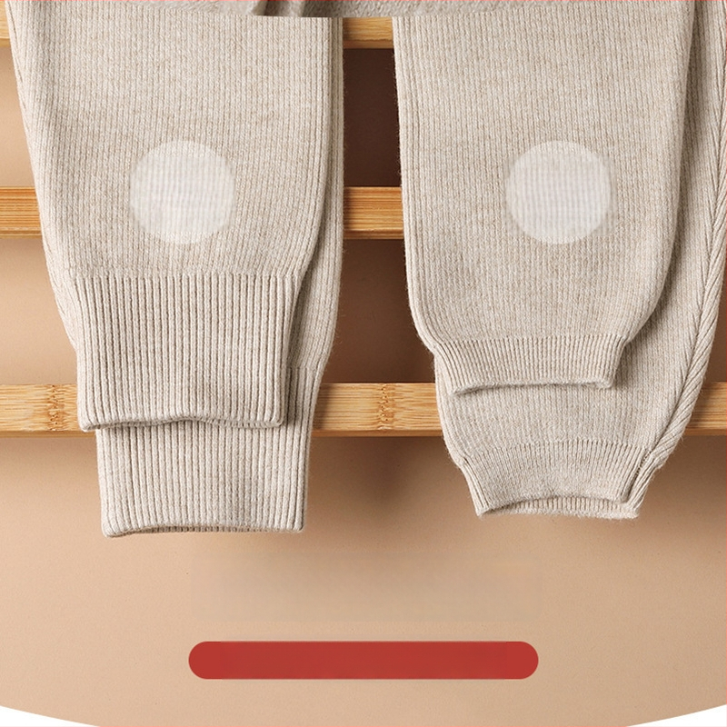 Unisex vilnos termo kelnes, aukštos juosmens su elastiniu dizainu, vidutinio svorio 181–200 g/m², vienos spalvos