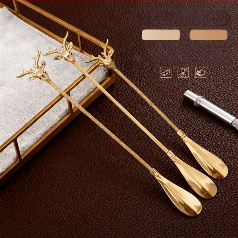 Lineng Xb-5088 obućarska štaka — europskog stila, dugi držač, mesing materijal, bez savijanja