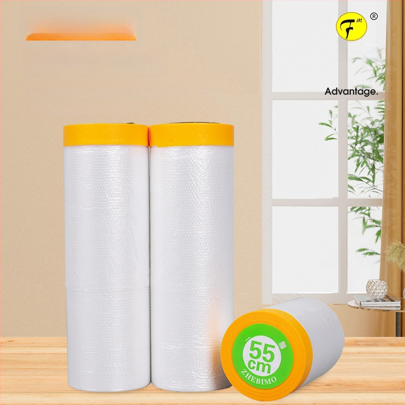 Foster jednokratna zaštitna maskirajuća folija za bojanje, debljine 0,6 mm, osnovni papir japanskog papira, kristalno ljepilo, proziran zaštitni film protiv prašine za kućnu dekoraciju