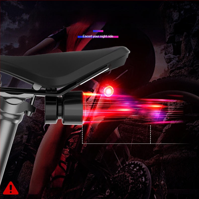 LED zadné svetlo na bicykel so senzorom, 2W, 300mAh, dosah do 50 m, vlastné logo