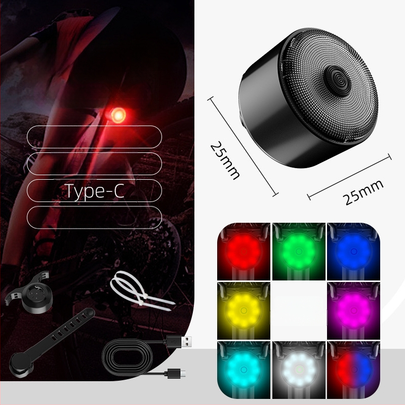 LED zadné svetlo na bicykel so senzorom, 2W, 300mAh, dosah do 50 m, vlastné logo