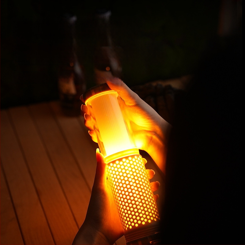 Kempinginė LED lemputė su teleskopiniu dizainu, 5V/10W, dviejų spalvų atmosferos apšvietimas, magnetinė darbo lempa