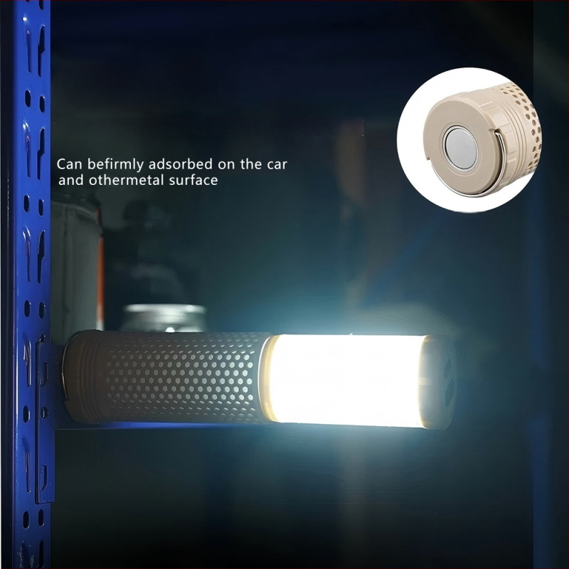 Kempinginė LED lemputė su teleskopiniu dizainu, 5V/10W, dviejų spalvų atmosferos apšvietimas, magnetinė darbo lempa