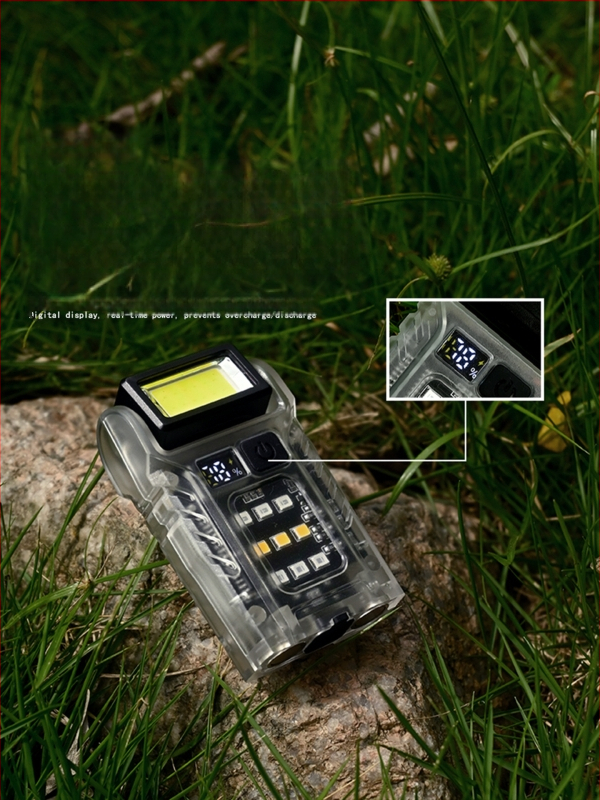 Kempingo COB LED žibintas – nešiojamas, daugiafunkcinis, įkraunamas, 3.7V, 4.44W, mygtuko jungiklis, modelis I-038