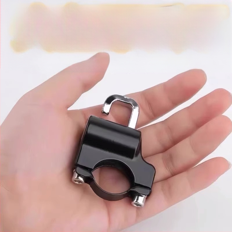 Egyszerű kulcsos sisakzár elektromos járművekhez, kerékpárokhoz és motorkerékpárokhoz — cinkötvözet, merev kampó, anti-lopás, vízálló, állítható