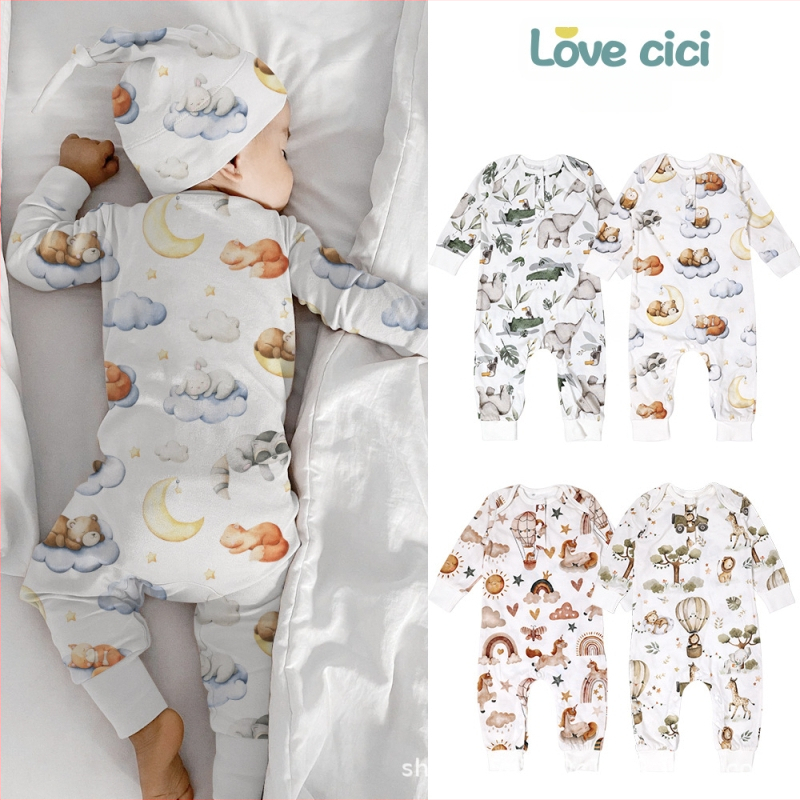 Miego maišelis kūdikiams ir mažiems vaikams (1–3 m.), medvilnės audinys, 100% medvilnės pamušalas ir užpildas, ilgomis rankovėmis, gyvūnų raštas