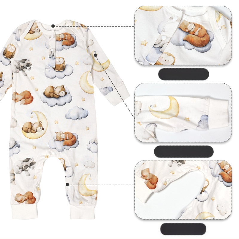 Miego maišelis kūdikiams ir mažiems vaikams (1–3 m.), medvilnės audinys, 100% medvilnės pamušalas ir užpildas, ilgomis rankovėmis, gyvūnų raštas