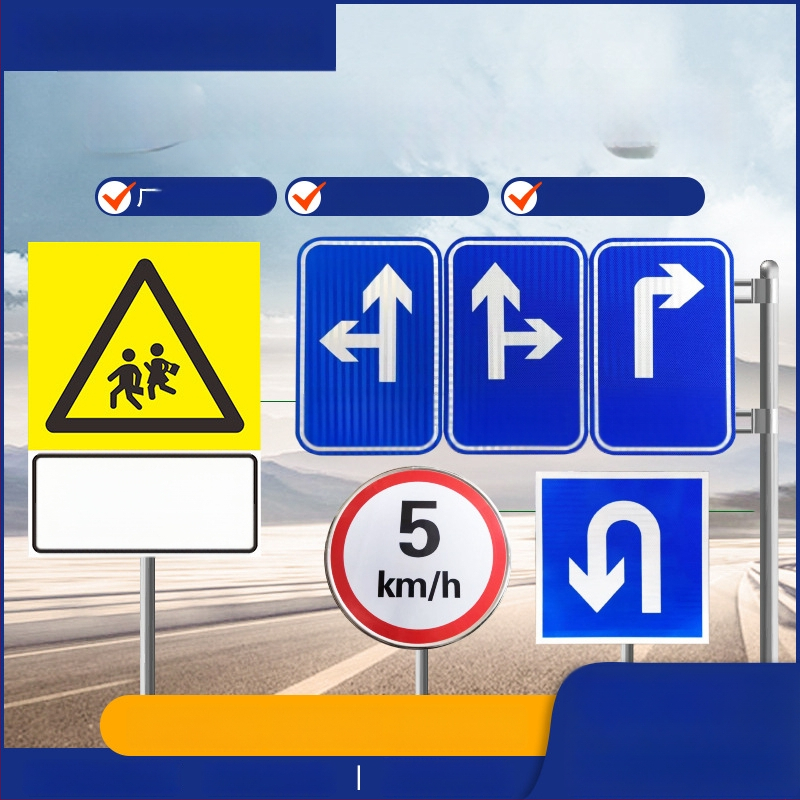 GE Baoli kelių eismo ženklai, karšto panardinimo cinko danga su plastiniu purškimu, lygis: kelių eismo ženklai