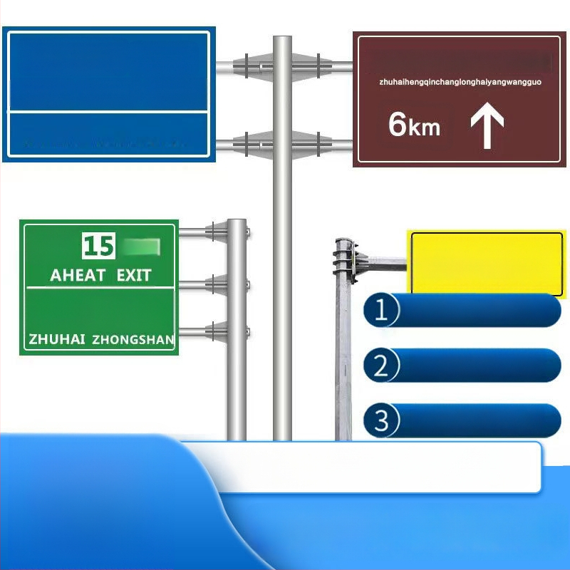 Alumiiniumist kiirteemärk ühe kolonniga cantilever tugiga, kohandatav, peegeldav film reklaamitasemel