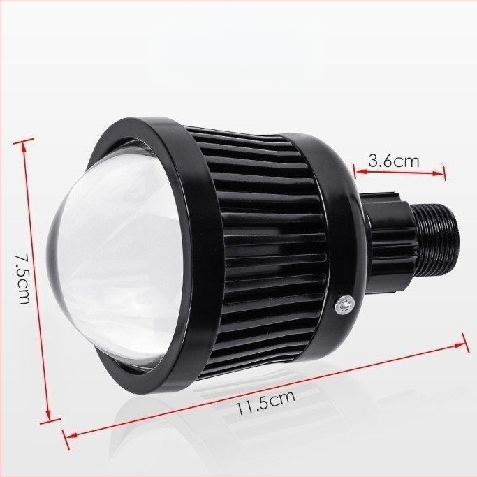 Aukštos galios LED kanonas su LED lęšiu, aliuminio lydinys, 12–24V, 38W, tarnavimo laikas 50 000 valandų