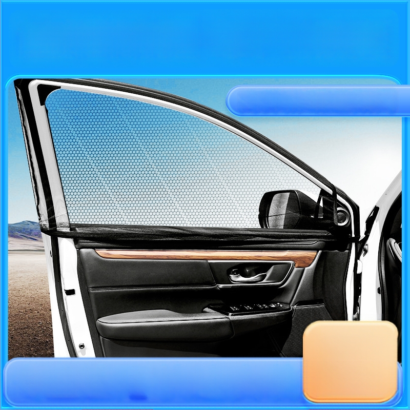 Automobilio lango tinklinis saulės užsklandos su uodų tinklu – kvėpuojantis, skaidrus, pakabinamas tvirtinimas, pritaikomas apdorojimas