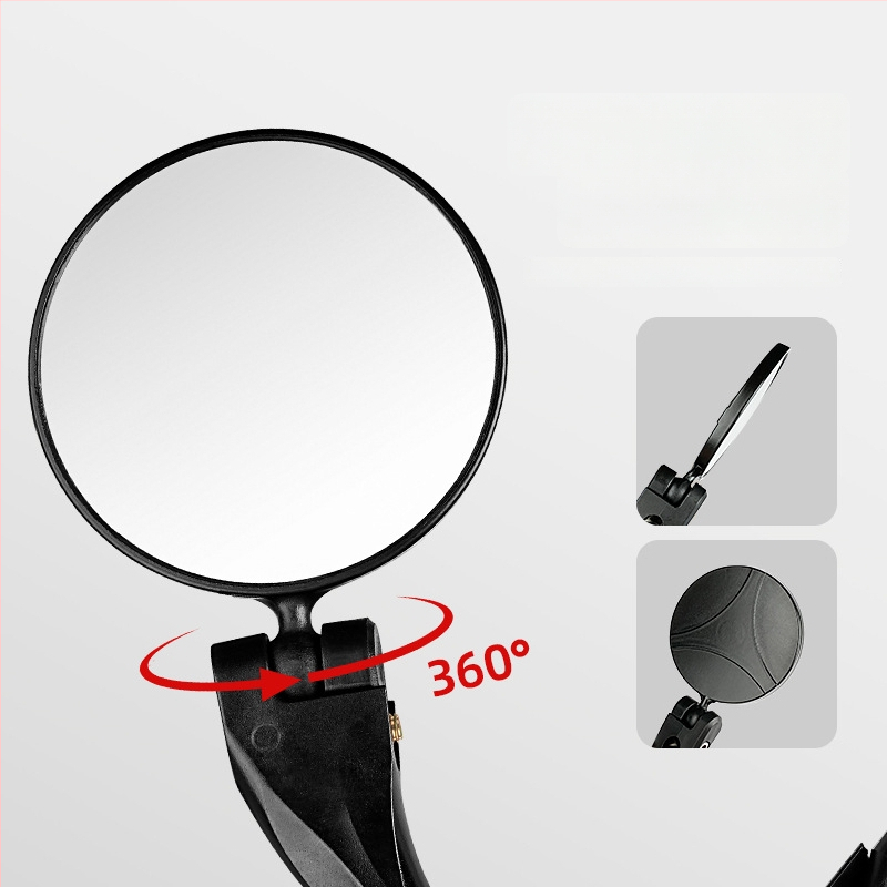 Acrono konveksais stūres spogulis kalnu velosipēdiem un ceļiem, ABS, svars 53–66 g, divi stili: garais un īsais, iekļauti divas montāžas atslēgas