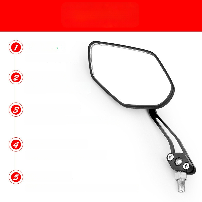 Ratta tagumine vaatepeegel, 360° pöörlemine, alumiiniumist sulam, HD klaaspeegel, lame reflektor
