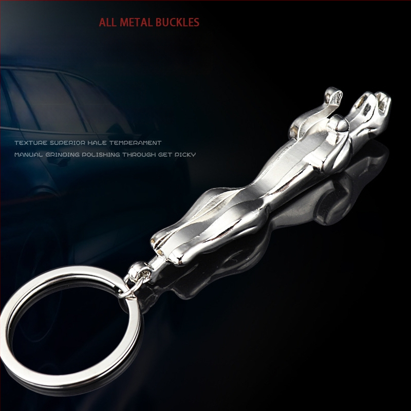 Kljucni lanac s glavom leoparda - automobilski privjesak od cinkovog legura, moderan minimalistički poklon za Dan oca