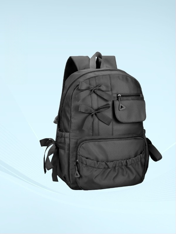 Ins-stiilis seljakott liblika sõlmega, tüdrukutele, suur maht 20–35 L, nišiline disain, sobib 16-tollisele sülearvutile