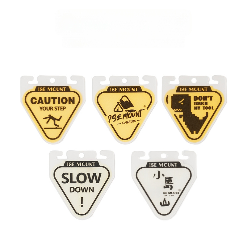 ISE MOUNT Vonkajší svetelný varovný signál pre kempovanie, prenosná PP doska, trojuholníkové svetlo