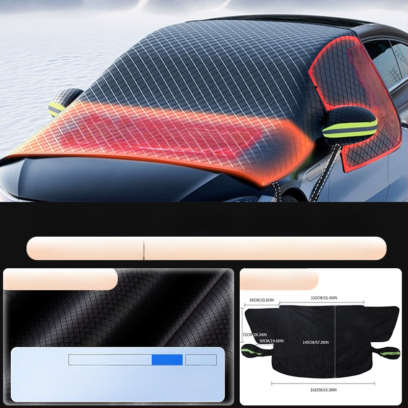 Universaalne auto esiklaasi lume kate, PVC materjal, teleskoopiline paigaldus, lihtne stiil, mudel YD-23D001