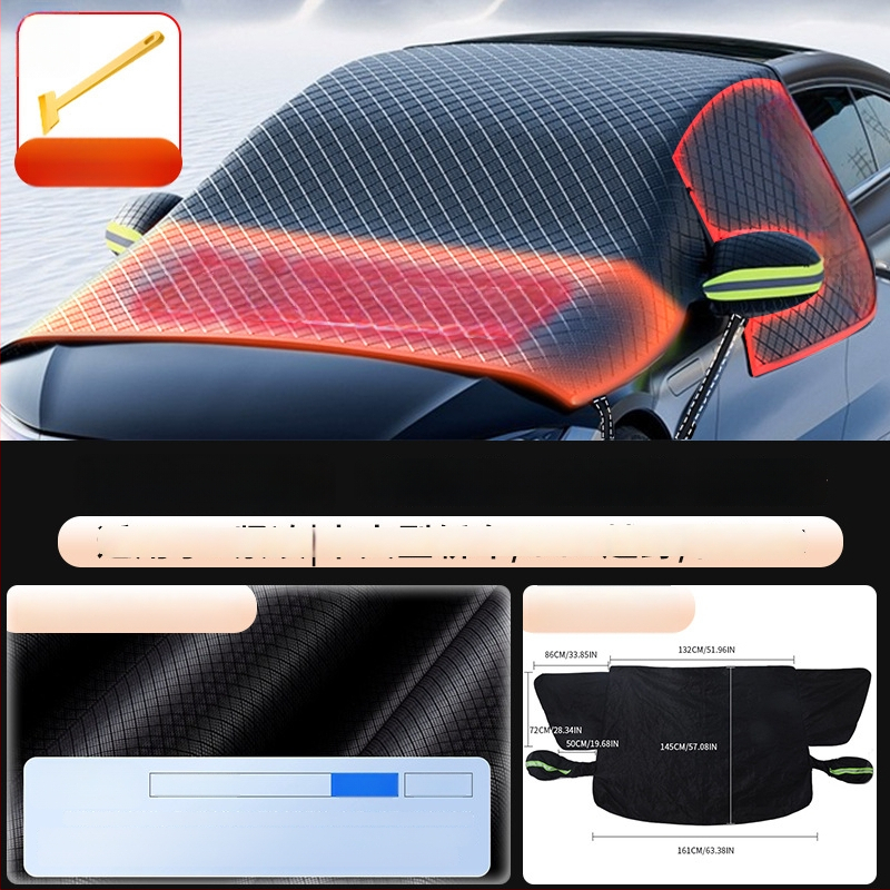 Universaalne auto esiklaasi lume kate, PVC materjal, teleskoopiline paigaldus, lihtne stiil, mudel YD-23D001