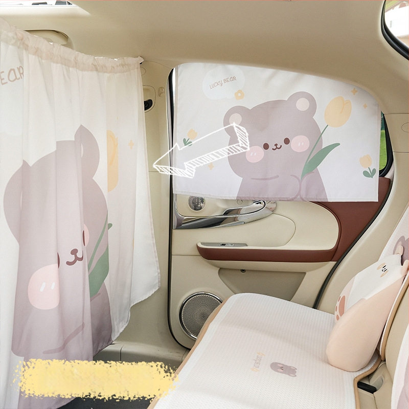 Pakabinama vidaus pertvara automobiliui su šilumos izoliacija, saulės apsauga ir privatumą — audinys, pakabinamas tvirtinimas, universali tinka, Feather cen