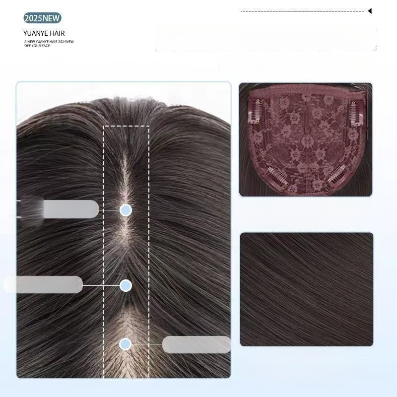 Moterų perukai, ilgaplaukiai tiesūs plaukai su vidiniu dalijimu, kvėpuojanti, karščiui atspari sintetinė pluošto, mechaninė kepurė