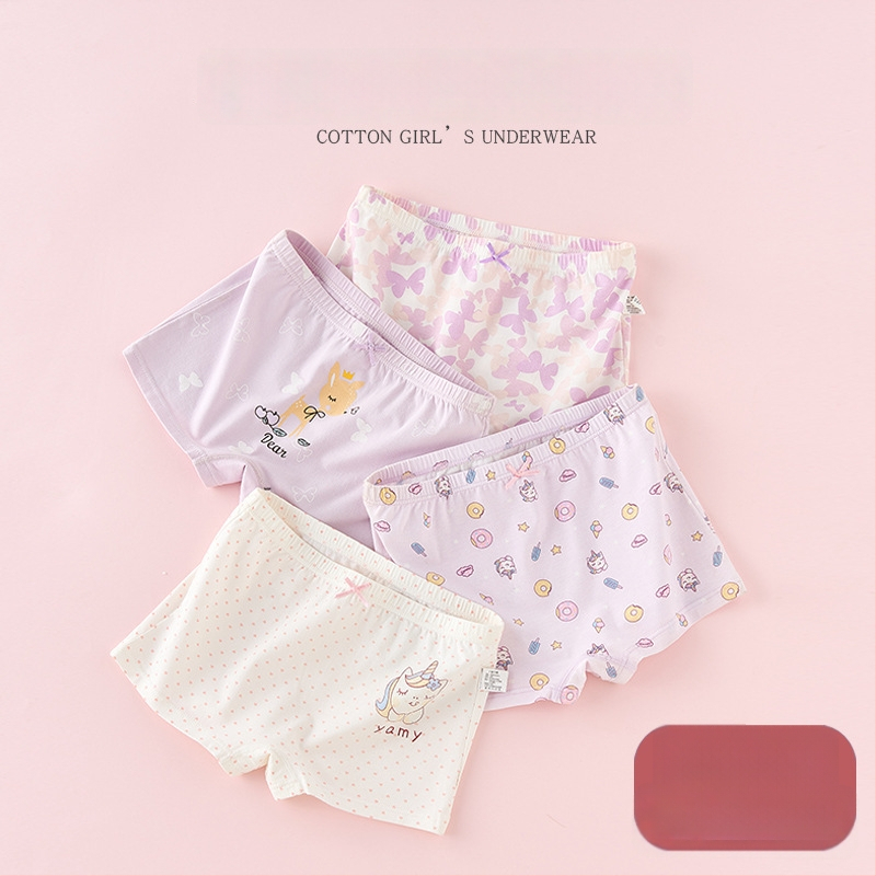 Mergaičių medvilninės apatinės kelnaitės, 95% medvilnė, 3–8 metų amžiaus, vasaros 2025 kolekcija.