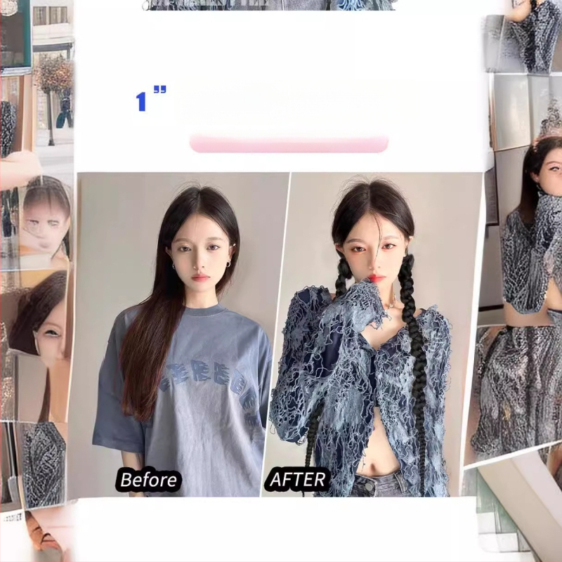 Parukas ponivarriga ja punk twist sõlmega, kuumakindlad sünteetilised juuksed, värvimine ilma kuumutamiseta, Kaifei Ilu