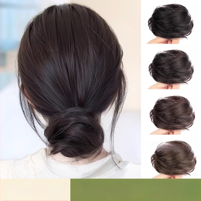 Tikrų plaukų kuodelio parūka su plaukų žiedu, natūralus įvaizdis, mechaninis apdorojimas