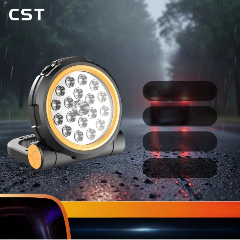 Automobiilne häda-LED prožektor SOS funktsiooniga, mitmekülgne väline valgustus matkamiseks (10 W, 1000 lm, 5 V, 6000 K, Cs-a03)