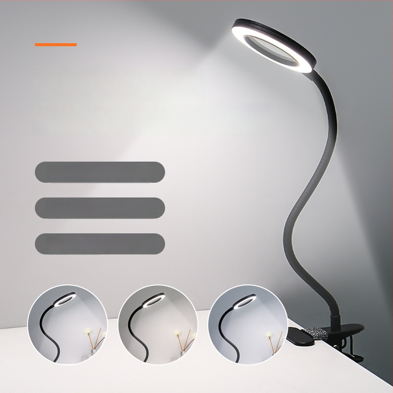 Varjuta LED ilulamp suurendava lupaga – USB-toega laualamp juukse, kulmud ja tätoveeringute jaoks (Mudelis SL825, metalne abažuur, CRI ≥90)