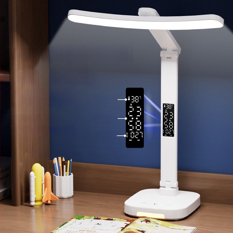 Kontori öölaudalamp puutetundliku lülitiga, sisseehitatud liitiumakumulator, plastist varjund, ≤36V, kaasaegne minimalistlik stiil (CRI 70–79, põhivalgustus, OEM logo)