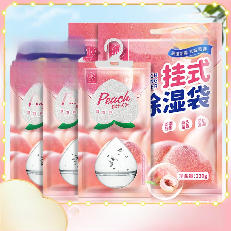 Käepärast rippuv desikantkott riidekapile, magamistuppa ja ühiselamusse – niiskuse neelaja valge virsiku lõhnaga, 0,23 kg