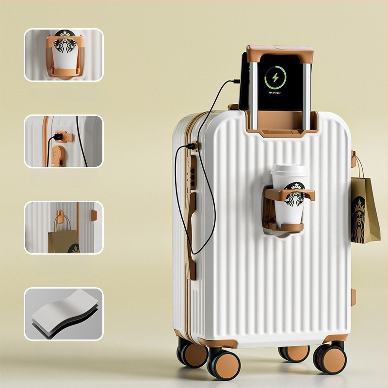 Ceļojumu soma ar riteņiem — ABS, ūdensnecaurlaidīga, ultra viegla, nodilumizturīga, universālie riteņi, rāvējslēdzējs, standarta kombinācijas slēdzene